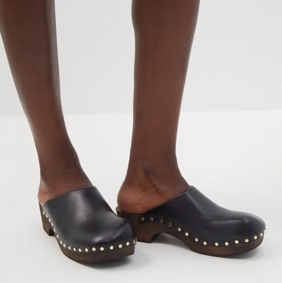 Khaite Lucca Studded Leather Clogs - Picture 15 of 16